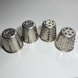 Saladmaster Food Processor Slicer Shredder 4 Replacement Cones 1 2 3 5 Stainless